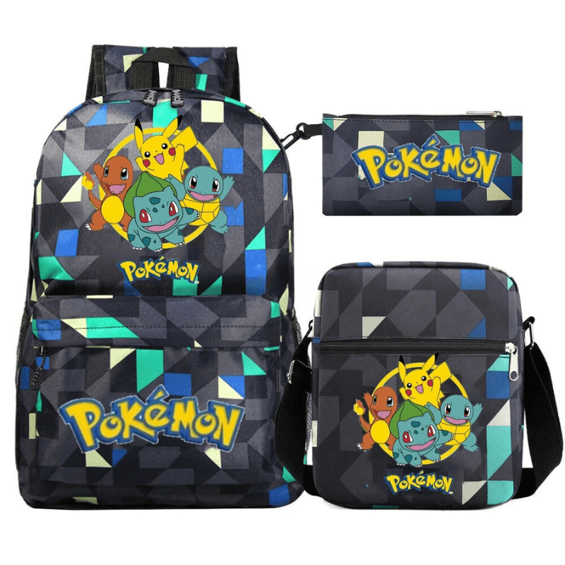 Cartable Pokémon Imperméable en 3 Sections pour une Rentrée Stylée