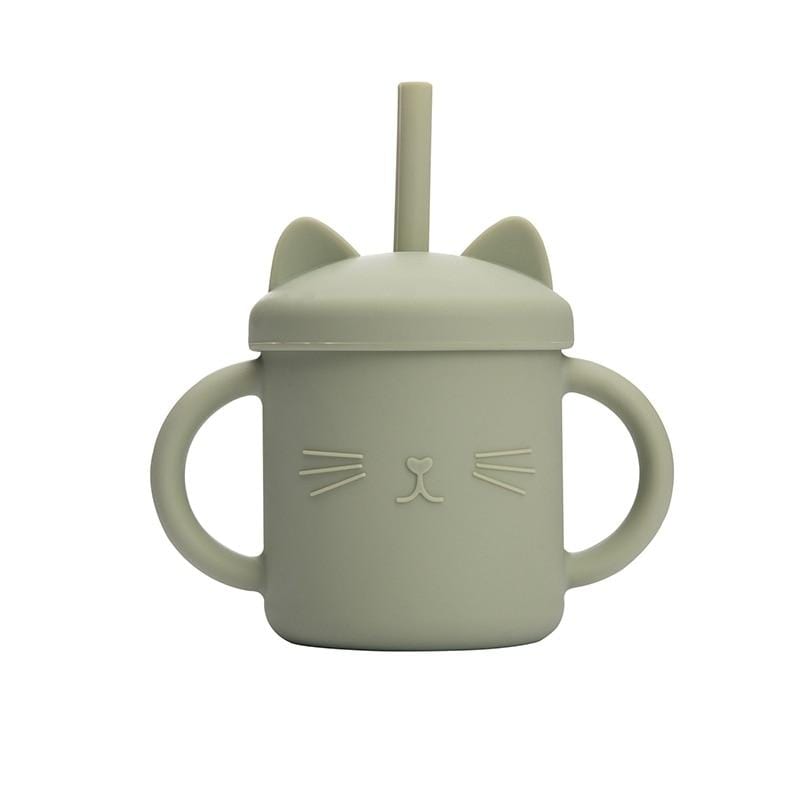 Tasse Paille en Silicone Chat | Bébé Calins