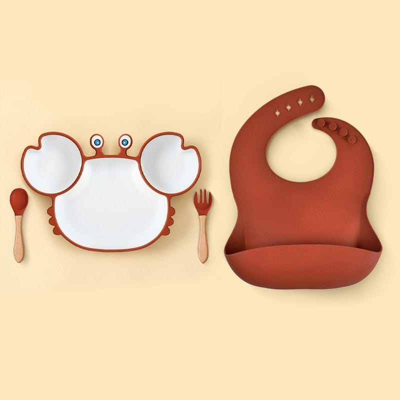 Assiette Silicone Bébé Crabe | Bébé Calins