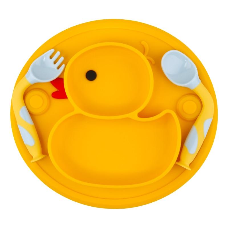 Coffret Repas Bébé en Silicone Canard | Bébé Calins