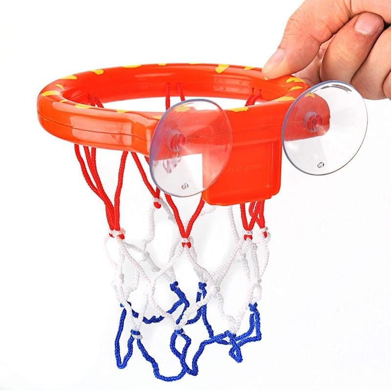 Panier de Basket Gonflable avec Ventouse et 3 Balles - Fun au Bain pour Bébé Calins!