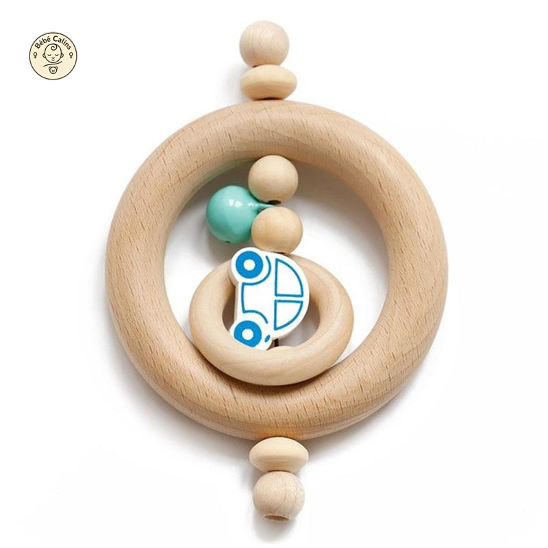 Coffret Jeux en Bois 3 Pièces avec Hochet