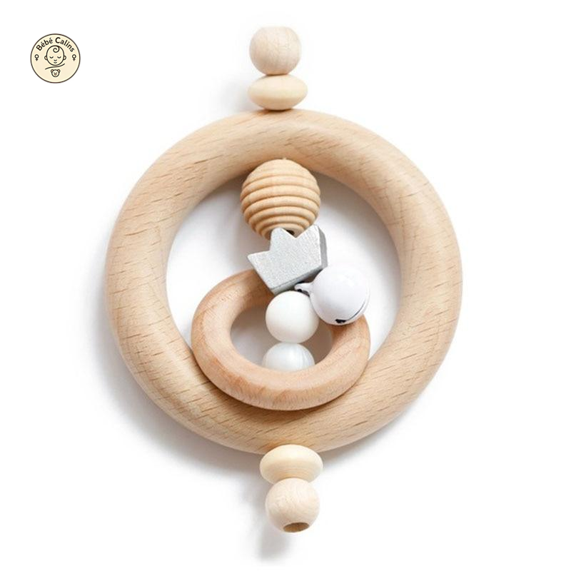 Coffret Jeux en Bois 3 Pièces avec Hochet