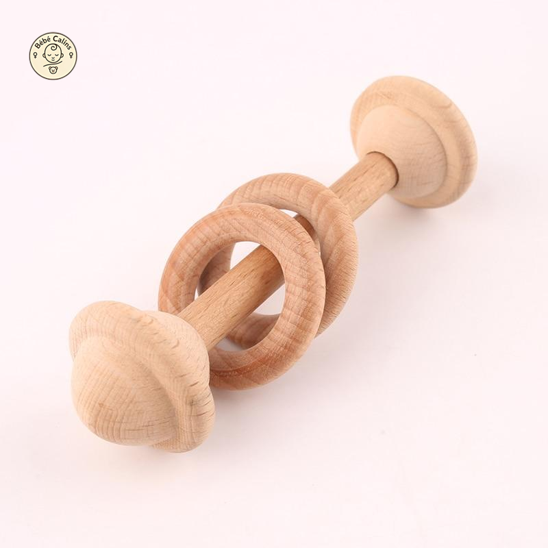 Coffret Jeux en Bois 3 Pièces avec Hochet