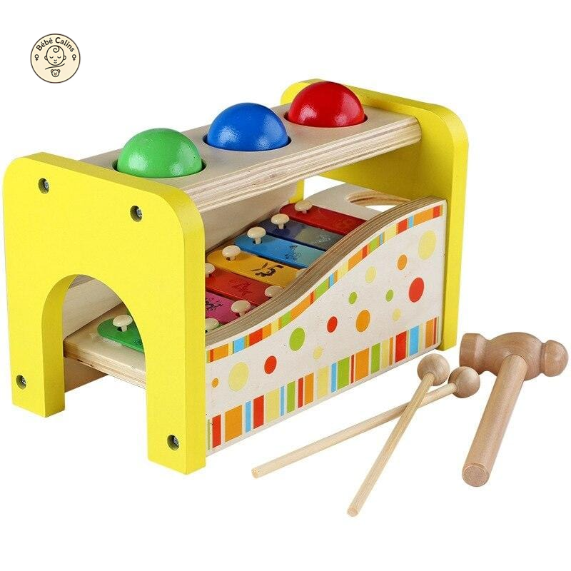 Table Musicale 2-en-1 Percussion et Xylophone