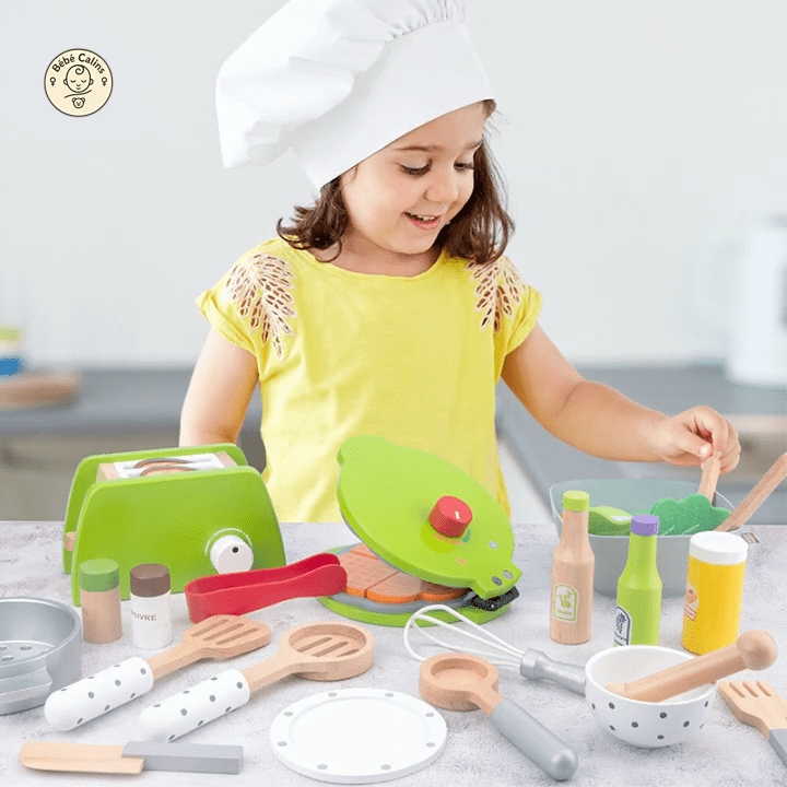 Ensemble Petit Déjeuner en Bois