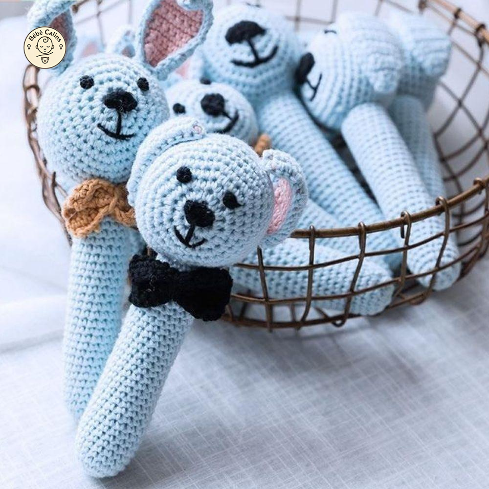 Hochet Chien en Coton Tricoté