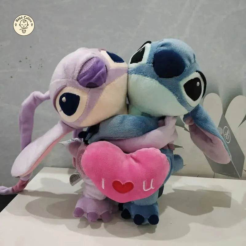 Peluche Stitch et Angel I Love You Duo
