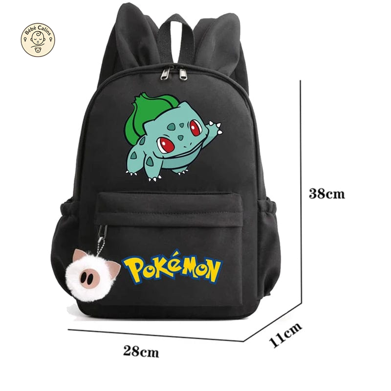 Cartable Pokemon Éblouissant Avec Charmant Porte-Clé
