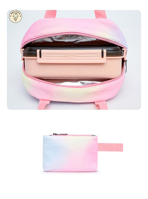 Cartable Coloré à Stitches avec Lunch Box et Trousse Incluse