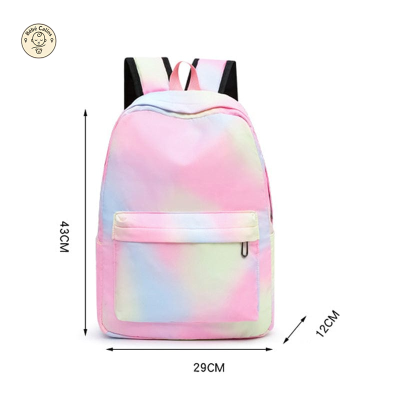 Cartable Coloré à Stitches avec Lunch Box et Trousse Incluse