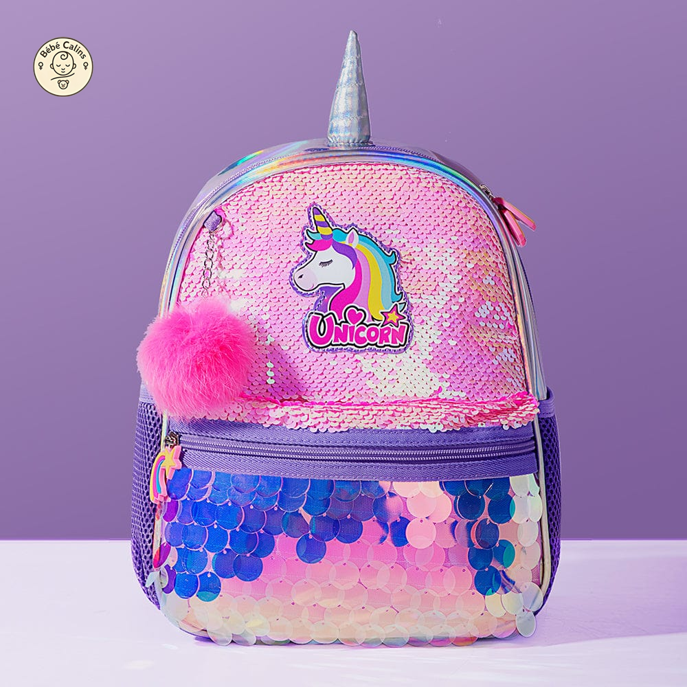 Cartable réversible licorne en sequins scintillants