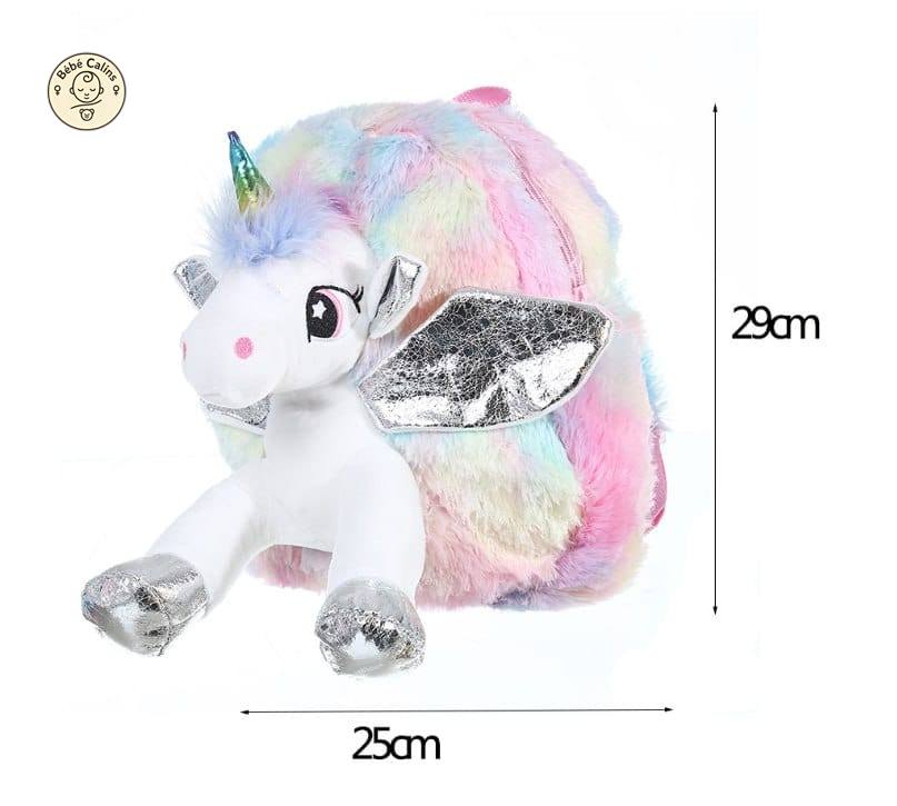 Cartable féérique en peluche licorne