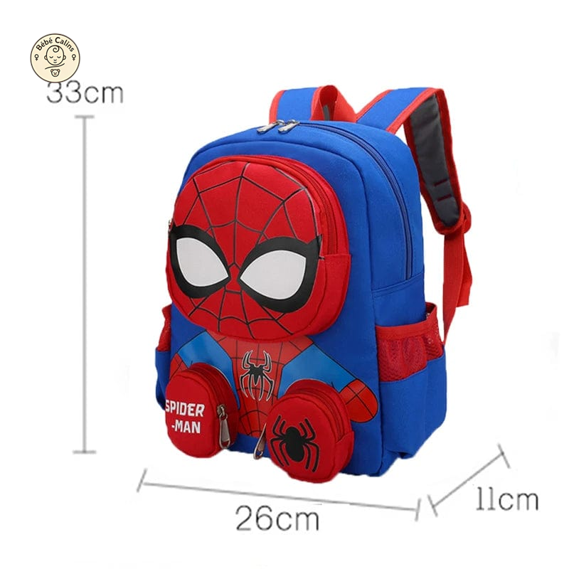 Cartable 3D Spiderman avec Poches Astucieuses et Pratiques