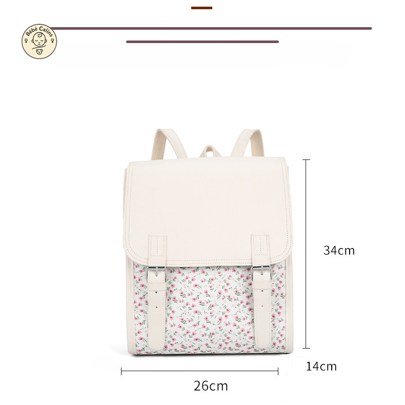 Sac à dos fleuri de 34 cm - élégance et style!