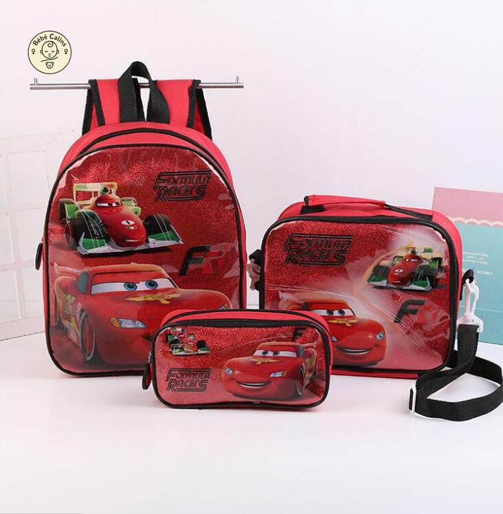 Ensemble cartable cartoon 3 pièces coloré et ludique