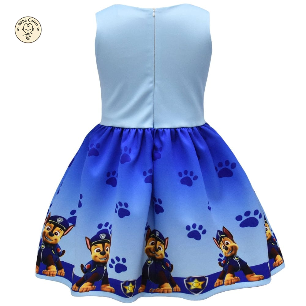 Déguisement robe pat patrouille fille avec cape et masque