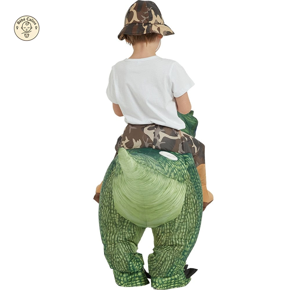 Déguisement dinosaure monture gonflable carnaval