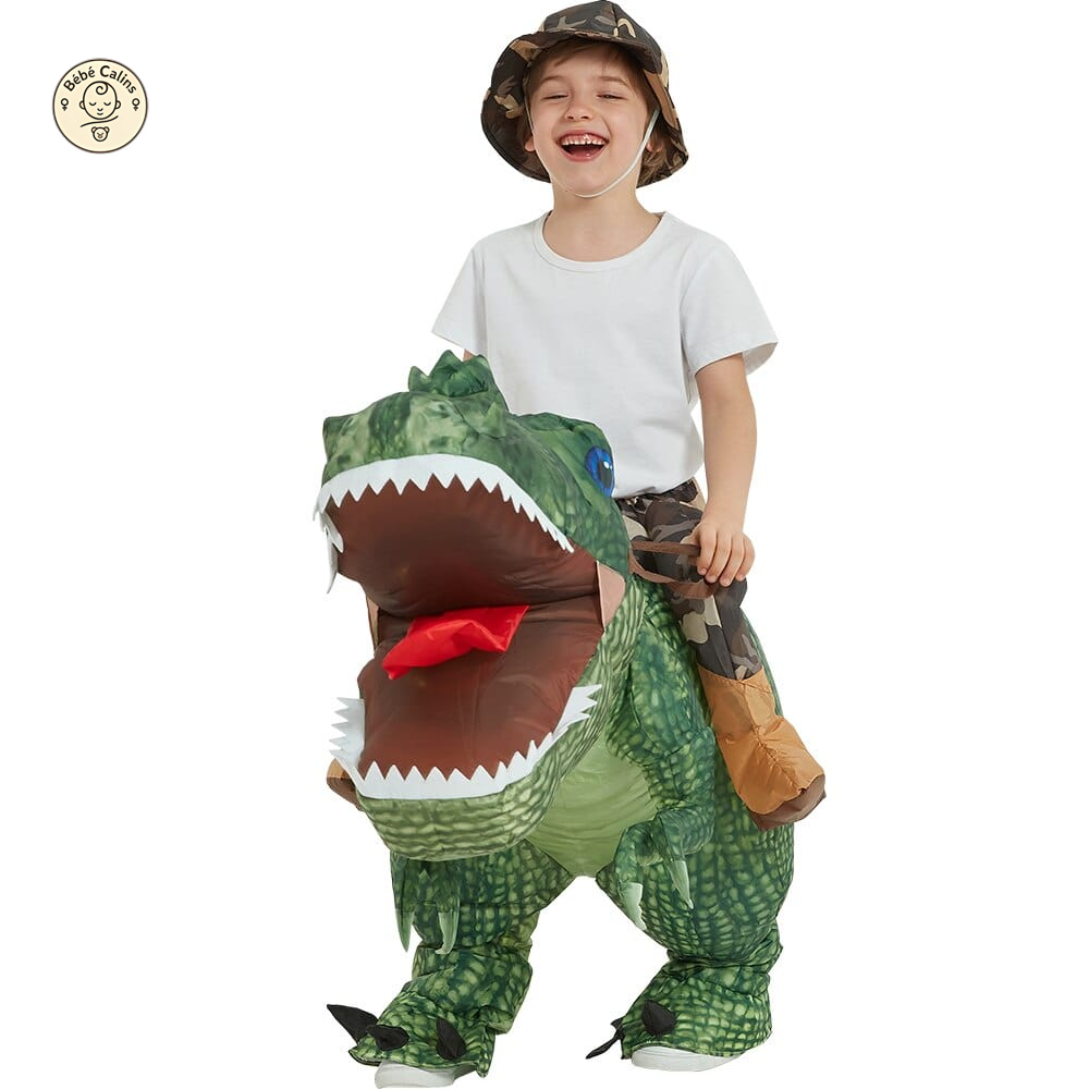 Déguisement dinosaure monture gonflable carnaval