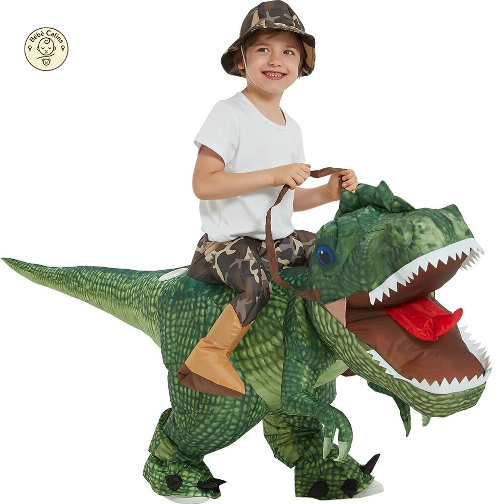 Déguisement dinosaure monture gonflable carnaval