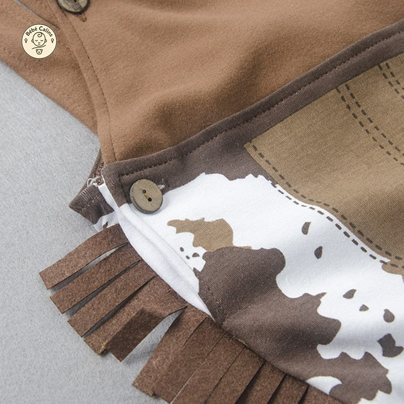 Déguisement cowboy bébé fille et garçon 3 pièces
