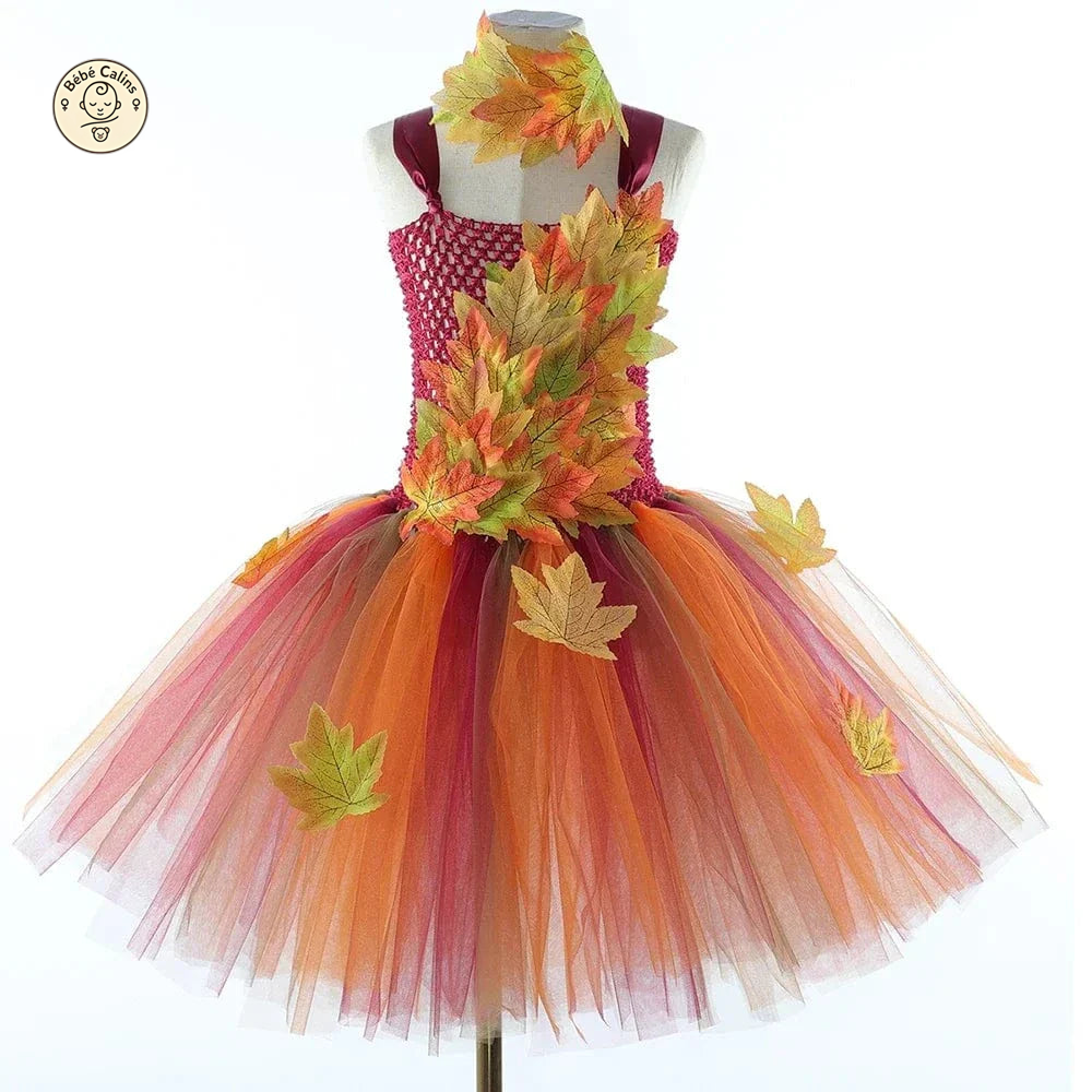 Déguisement fée Automne Enfant avec Tulle