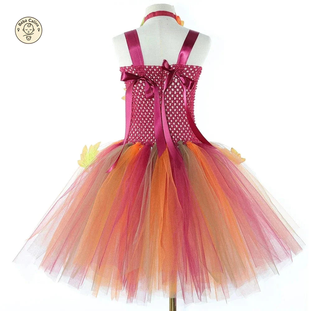 Déguisement fée Automne Enfant avec Tulle