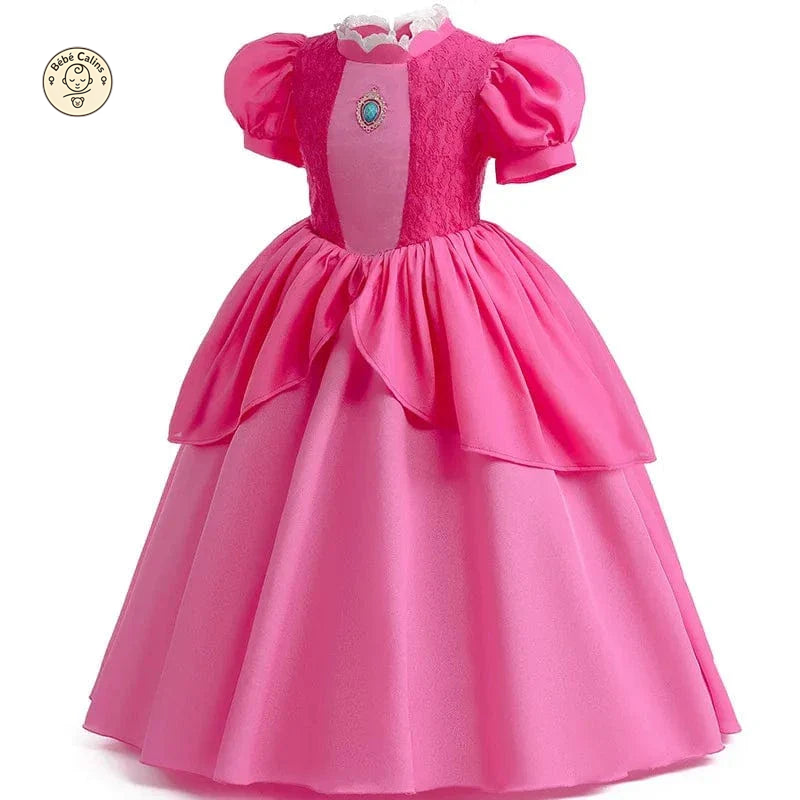 Déguisement Princesse Cosplay Peach Rose Enfant