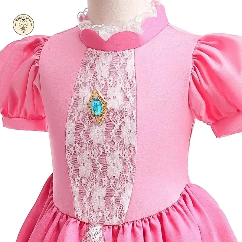 Déguisement Princesse Peach Rose Enfant Cosplay