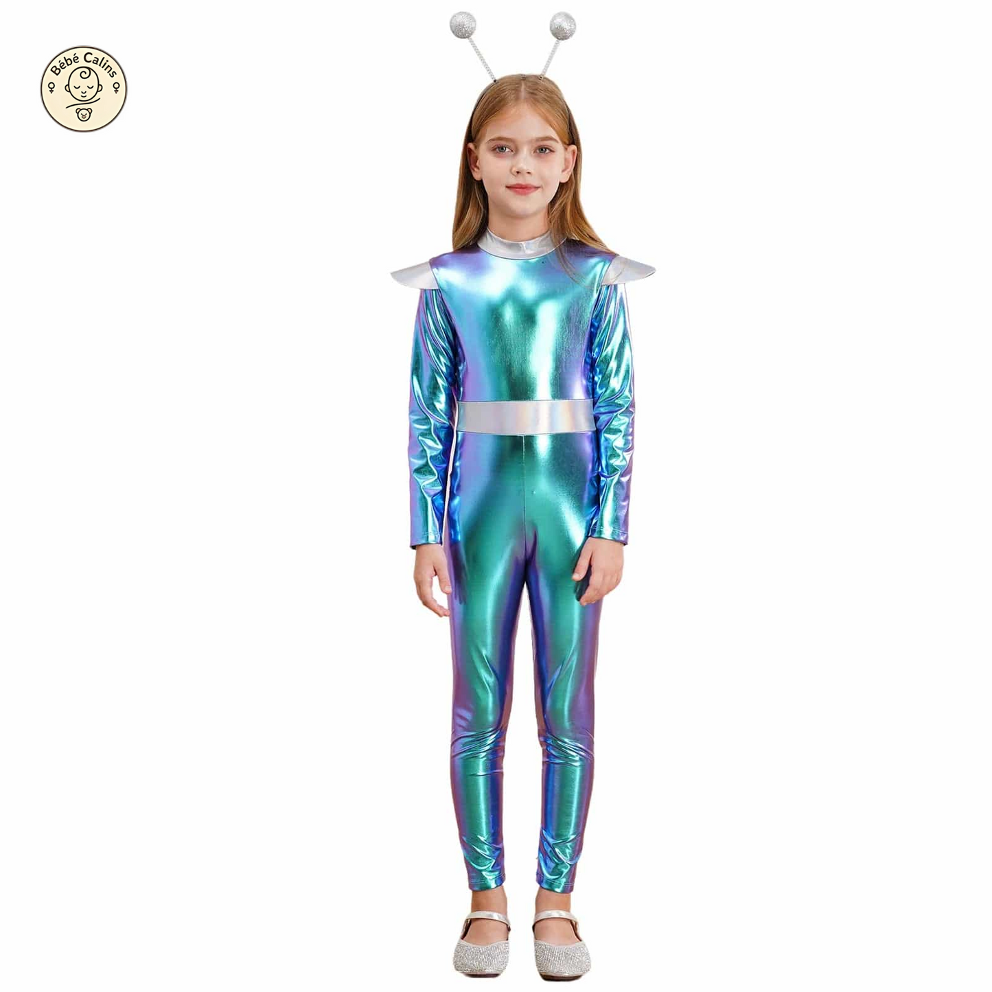 Déguisement Astronaute Métallique Enfant Argentée