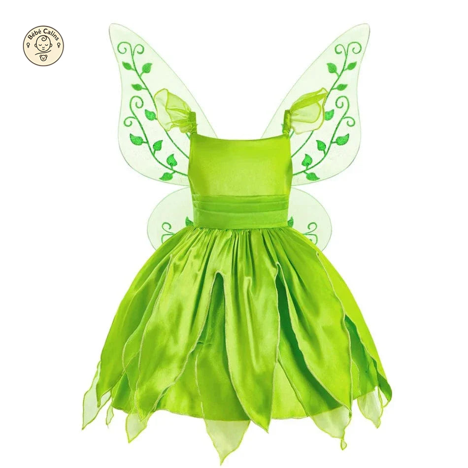 Déguisement fée Princesse Verte Ailée Enfant
