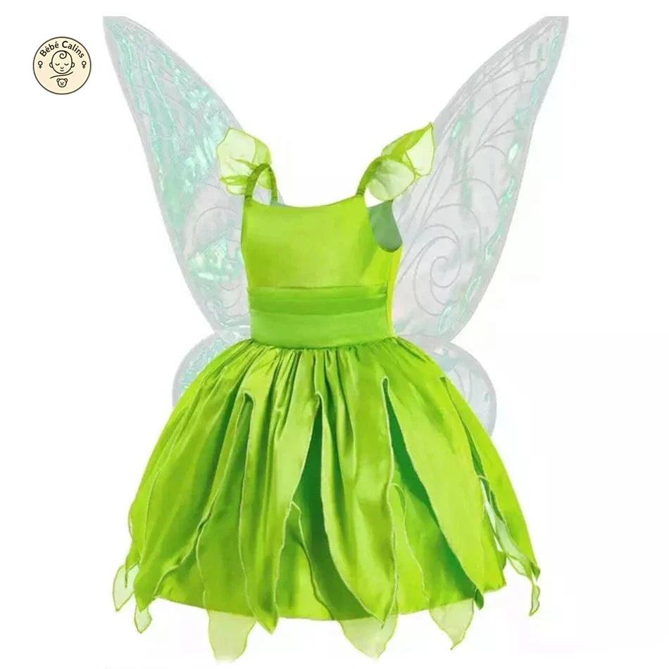 Déguisement fée Princesse Verte Ailée Enfant