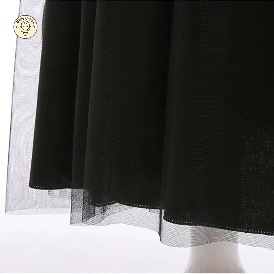 Déguisement de Sorcière Enfant Noir Dentelle Luxe