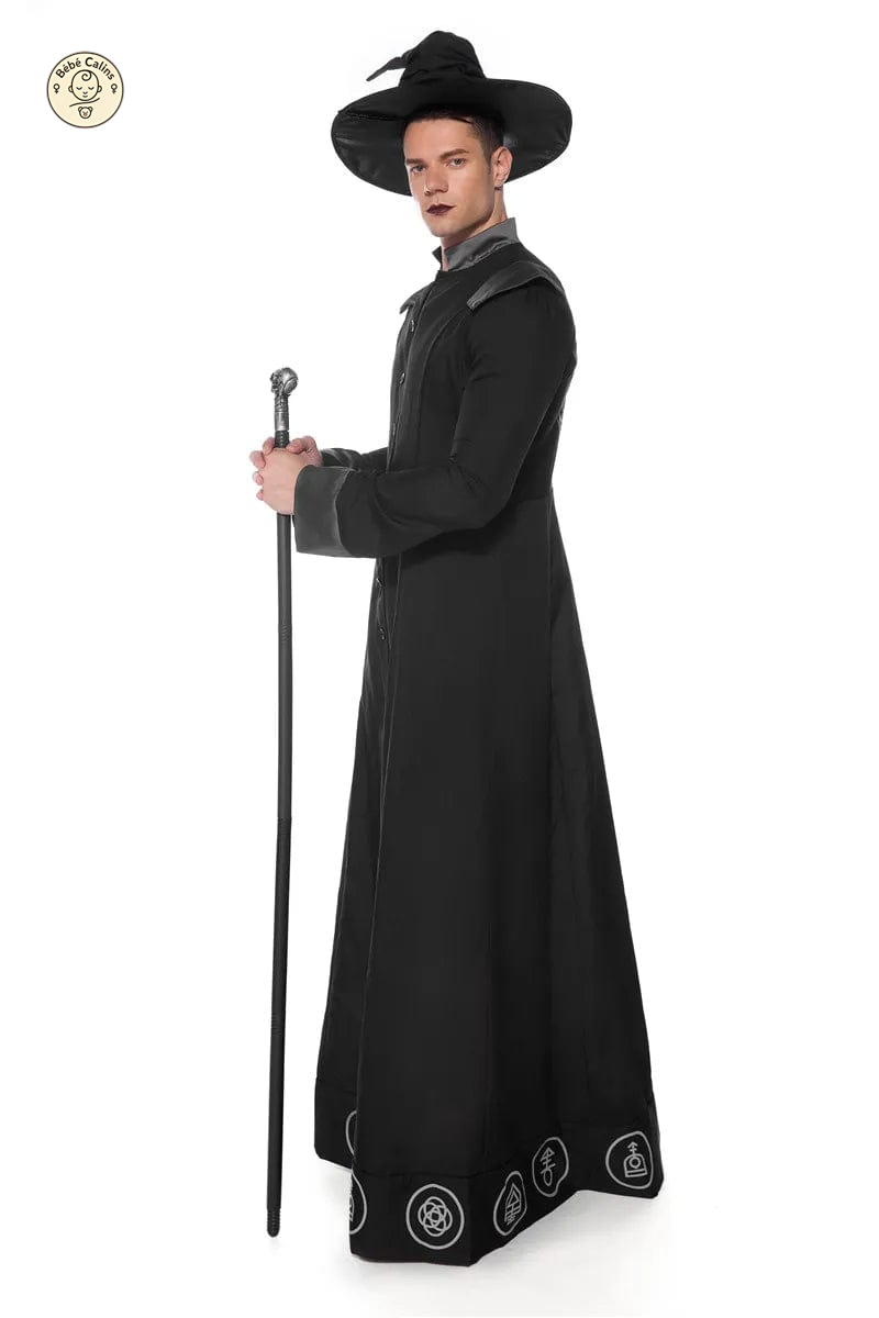 Déguisement de magicien Sorcier Noir Homme Halloween