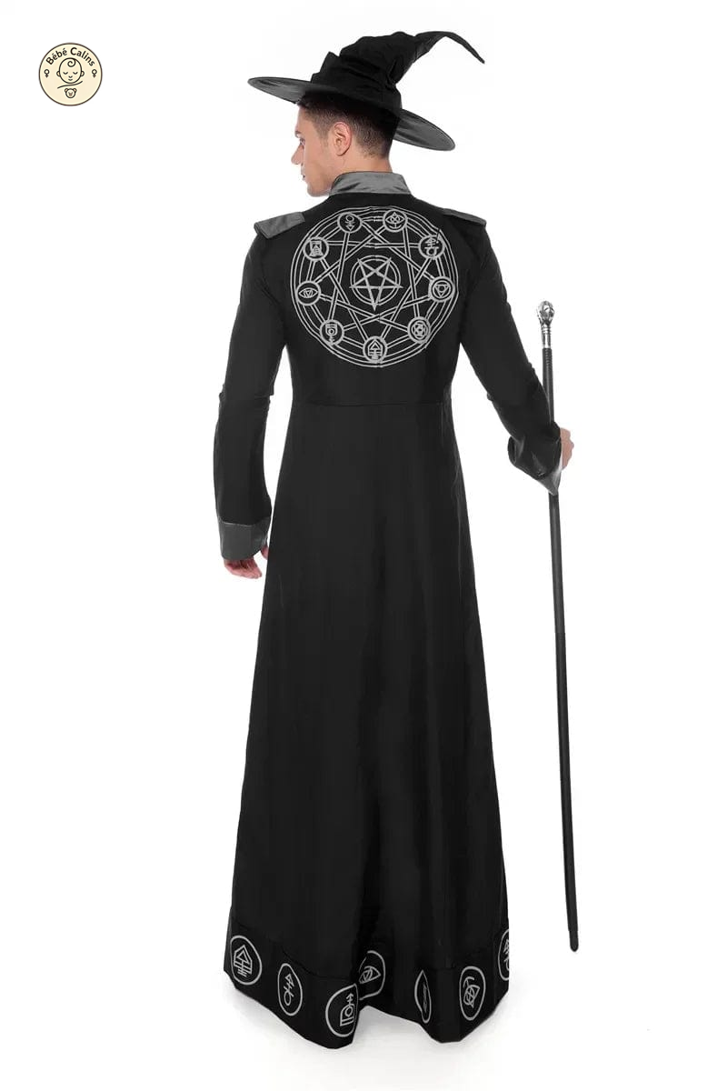 Déguisement de magicien Sorcier Noir Homme Halloween