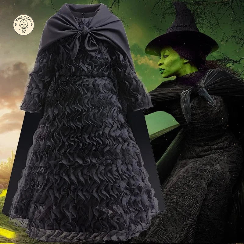 Déguisement de Sorcière Halloween Enfant Robe Noire