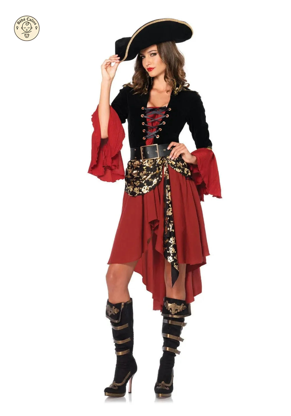 Déguisement pirate femme premium avec chapeau