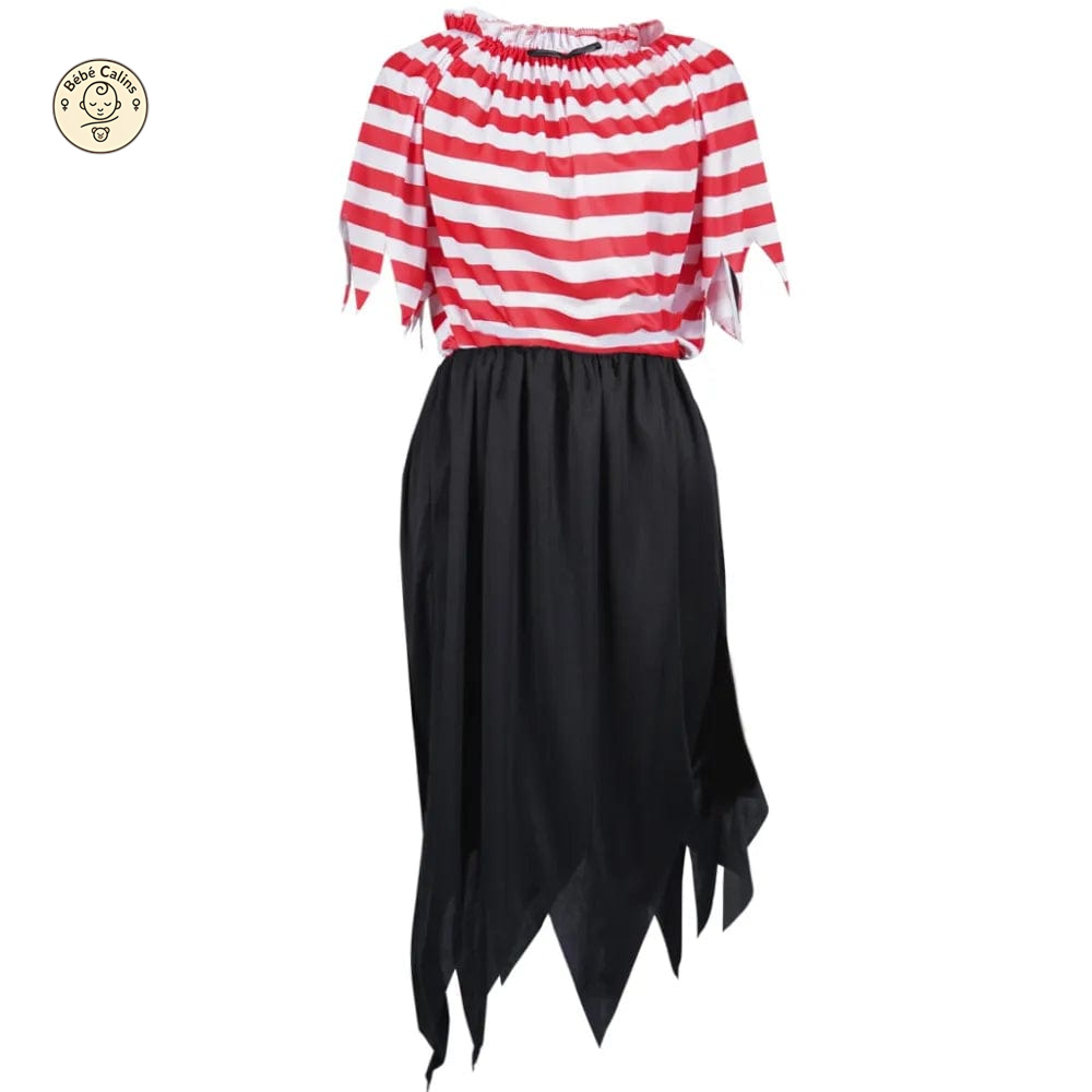 Déguisement pirate femme rayures rouges