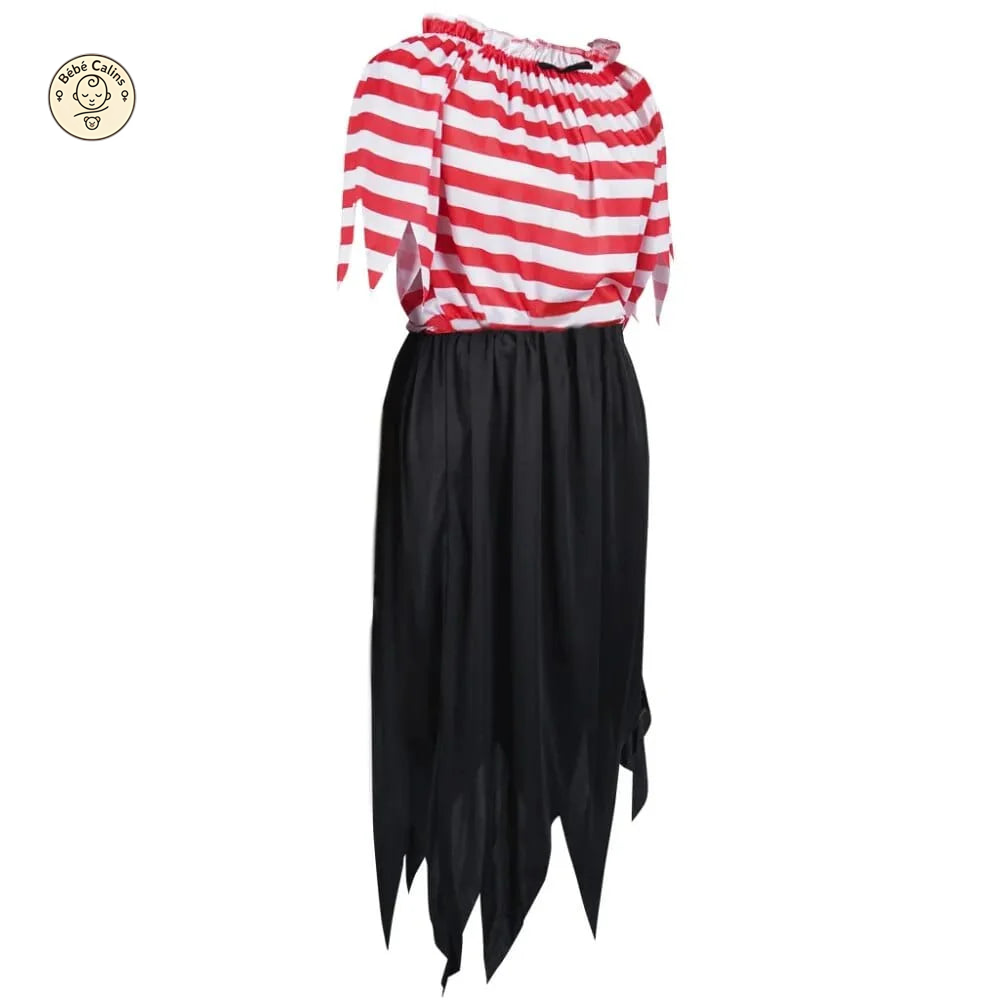 Déguisement pirate femme rayures rouges