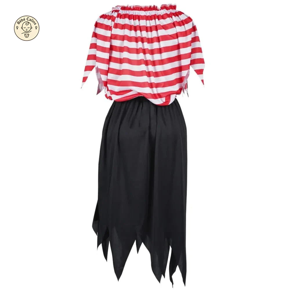 Déguisement pirate femme rayures rouges