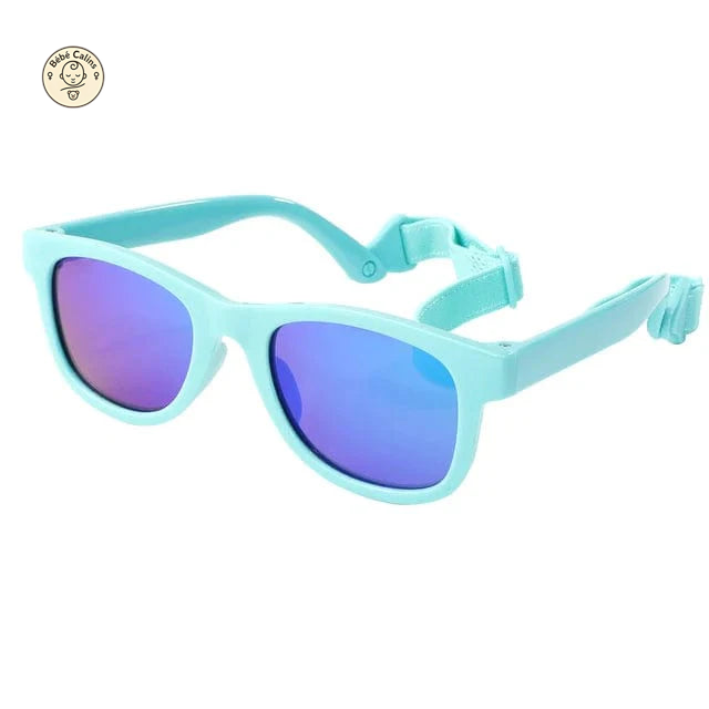 Lunettes de soleil bébé polarisées flexibles avec sangle