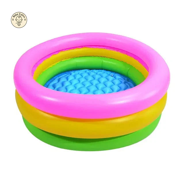 Piscine bébé gonflable arc-en-ciel à trois anneaux