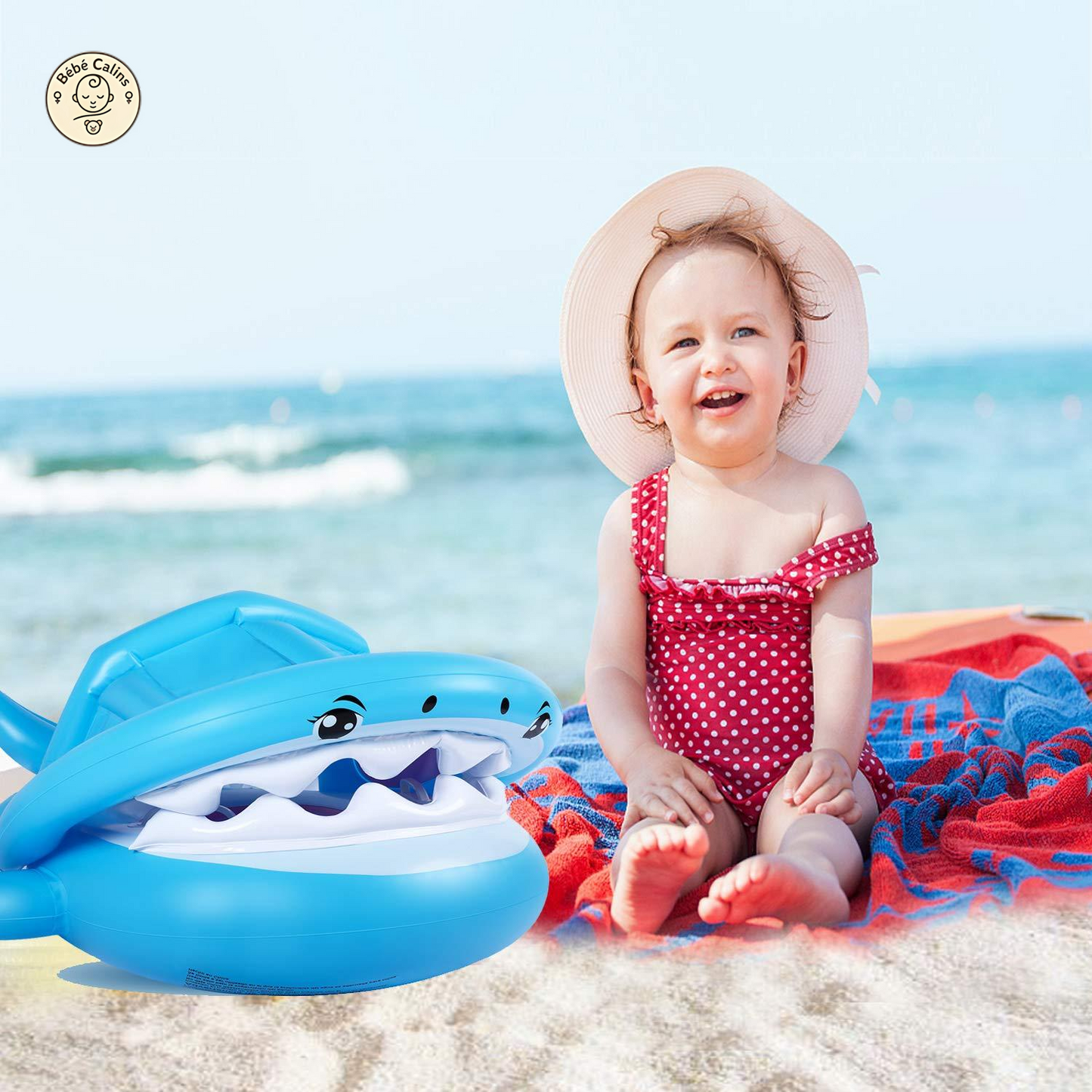 Bouée Requin Bébé avec Pare Soleil