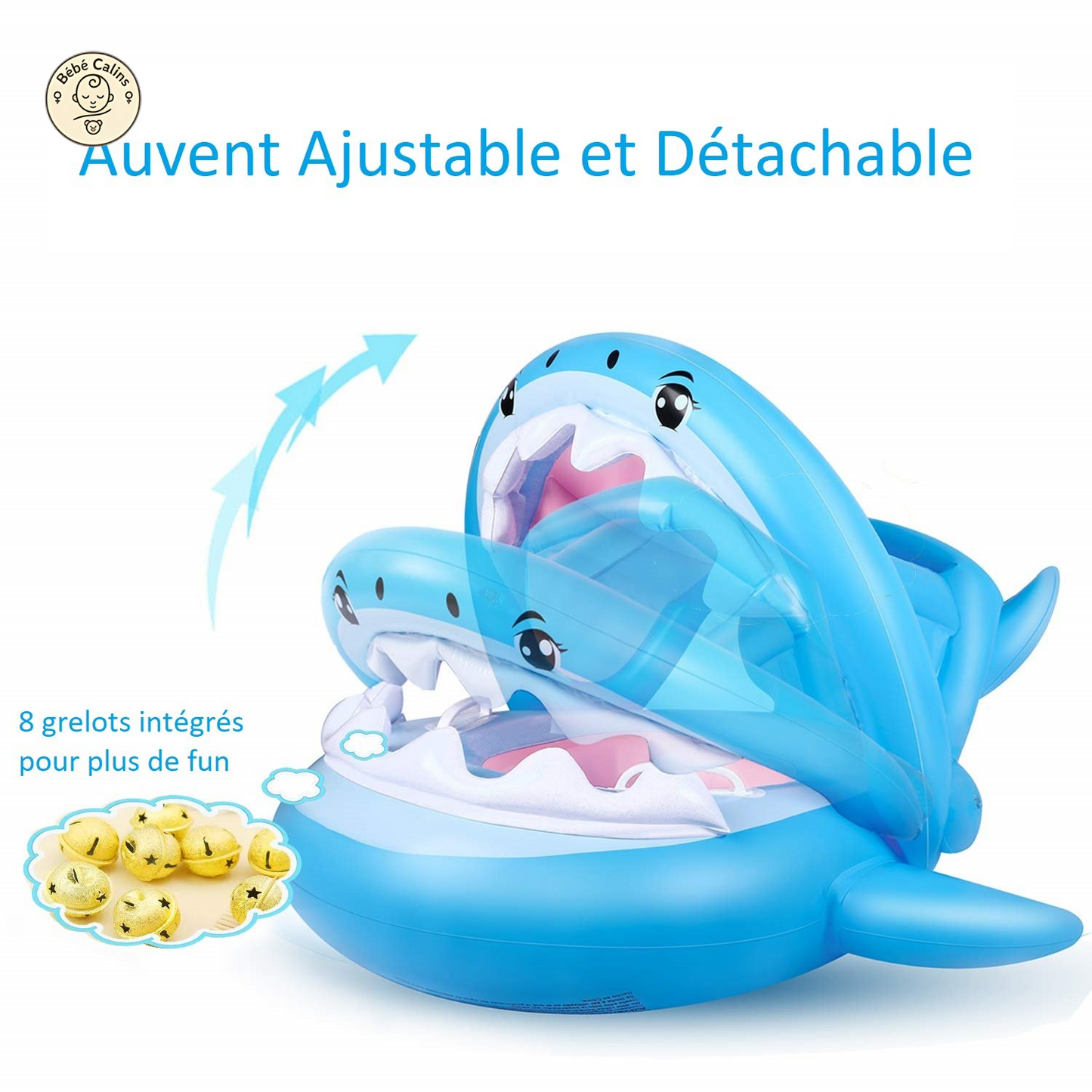 Bouée Requin Bébé avec Pare Soleil
