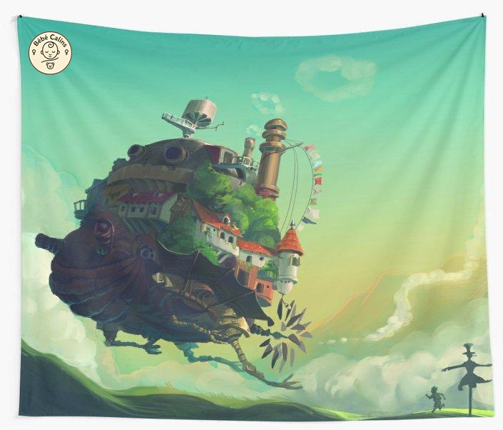 Grande serviette de<Br>plage château volant