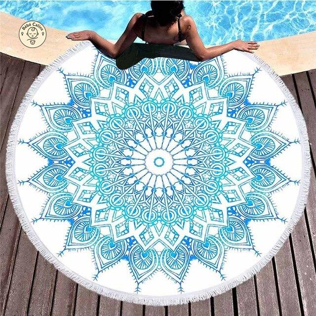 Serviette de plage<Br>ronde apaisante