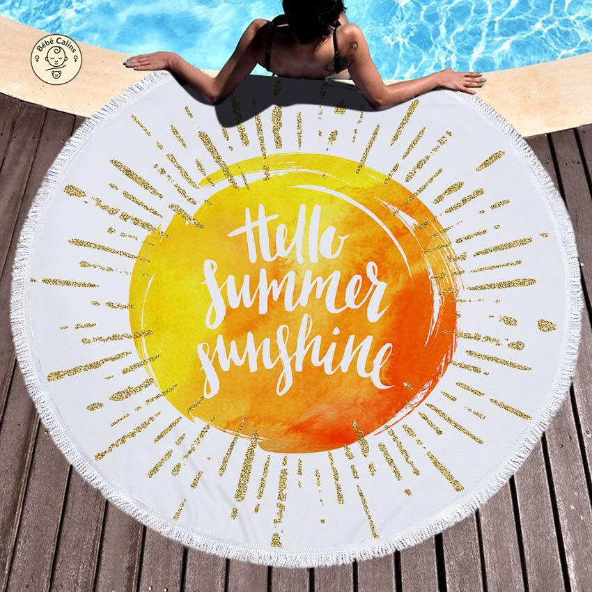 Serviette de plage<br> ronde sunshine