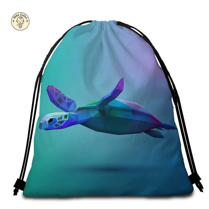 Serviette de Plage Tortue Ronde - Sunset