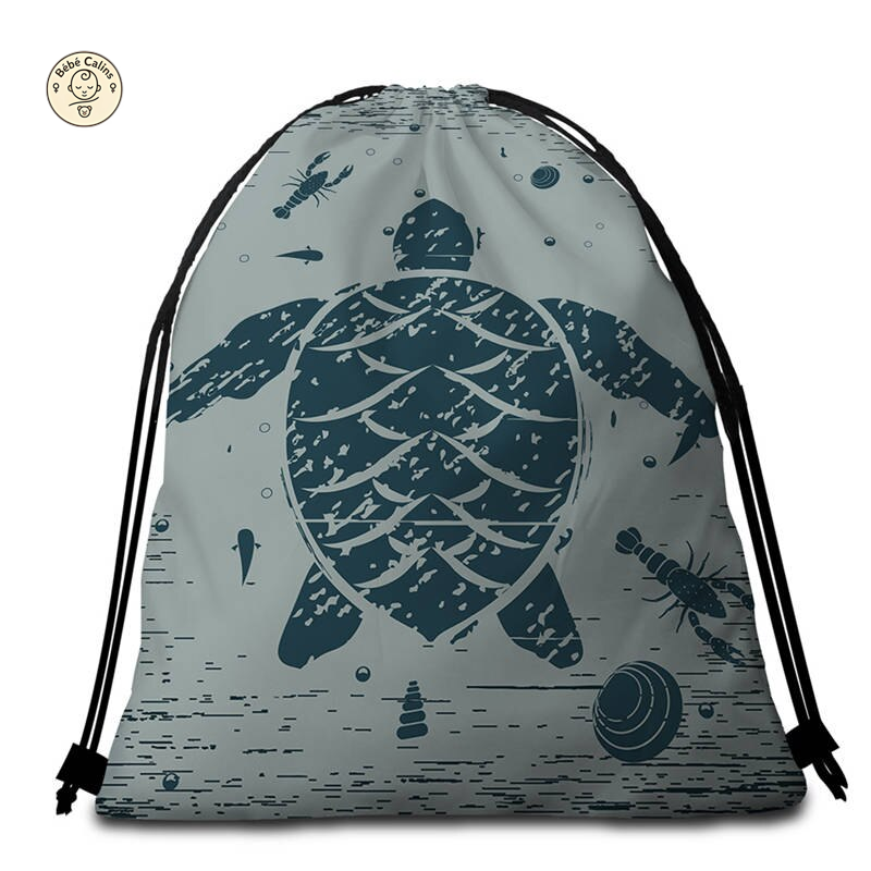 Serviette de Plage Tortue Ronde - Boisé