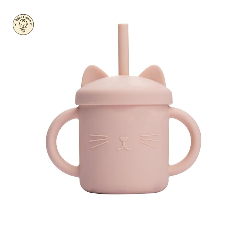 Tasse Paille en Silicone Chat | Bébé Calins